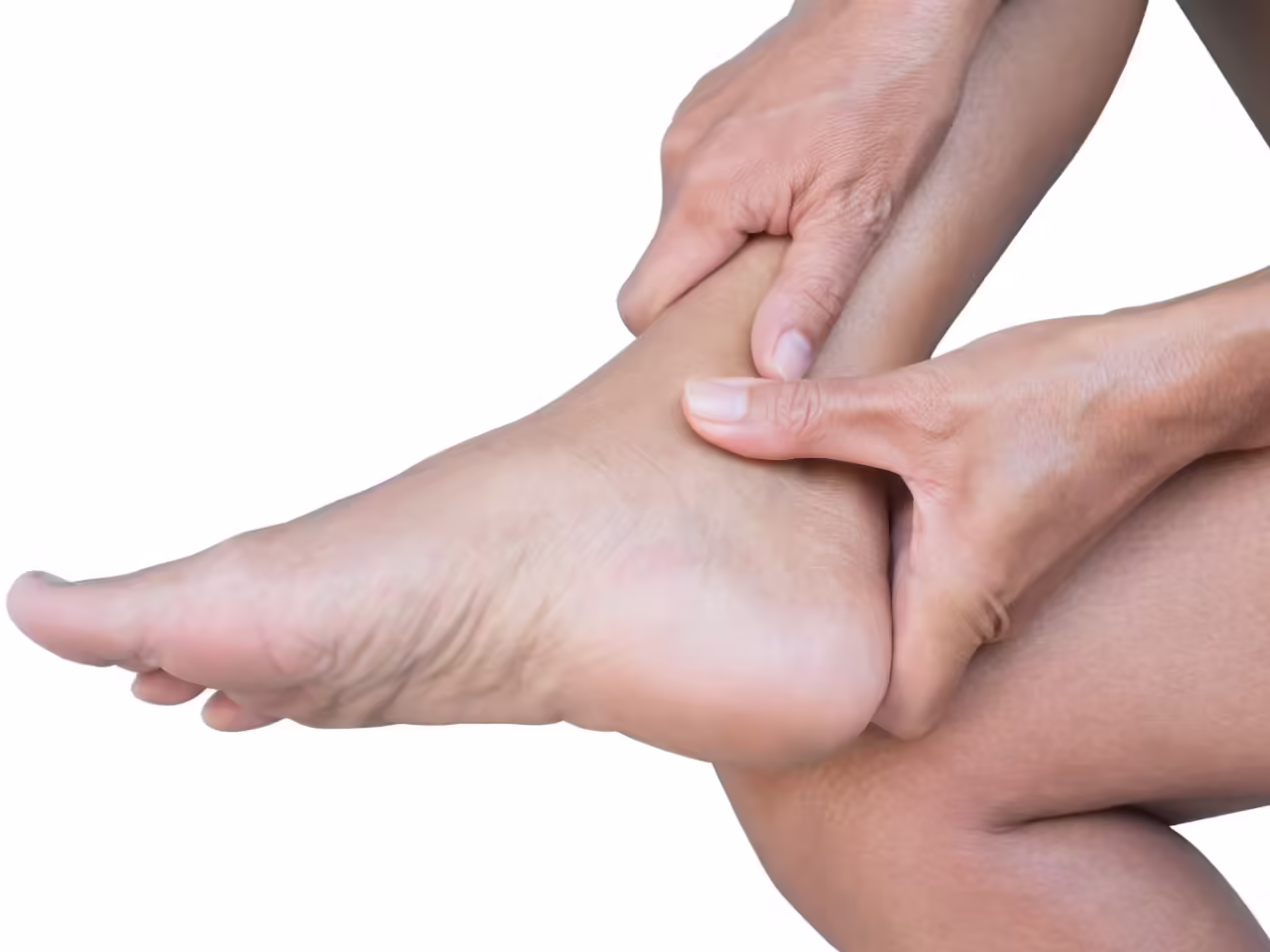 foot and ankle being massaged by a hand 2026 03 24 05 24 14 utc
