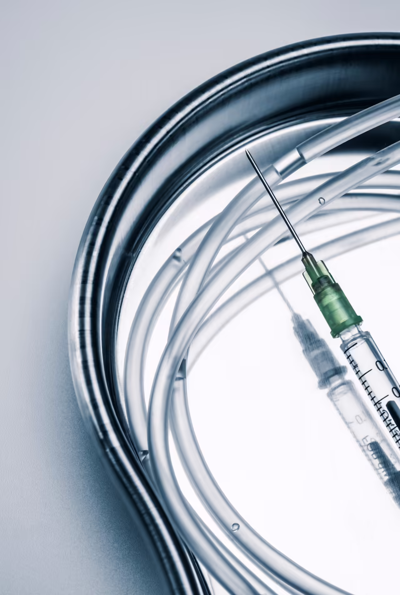 syringe and tubing on a medical tray 2026 03 26 09 47 31 utc